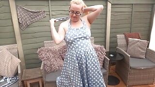 50s Dress And Classic Nylon Stockings